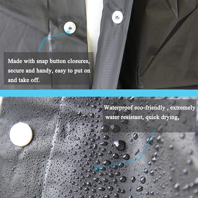 COOY Rain Coats (2 Pack) - Reusable EVA Rain Ponchos For Adults Rain Jackets Raincoats For Men Women