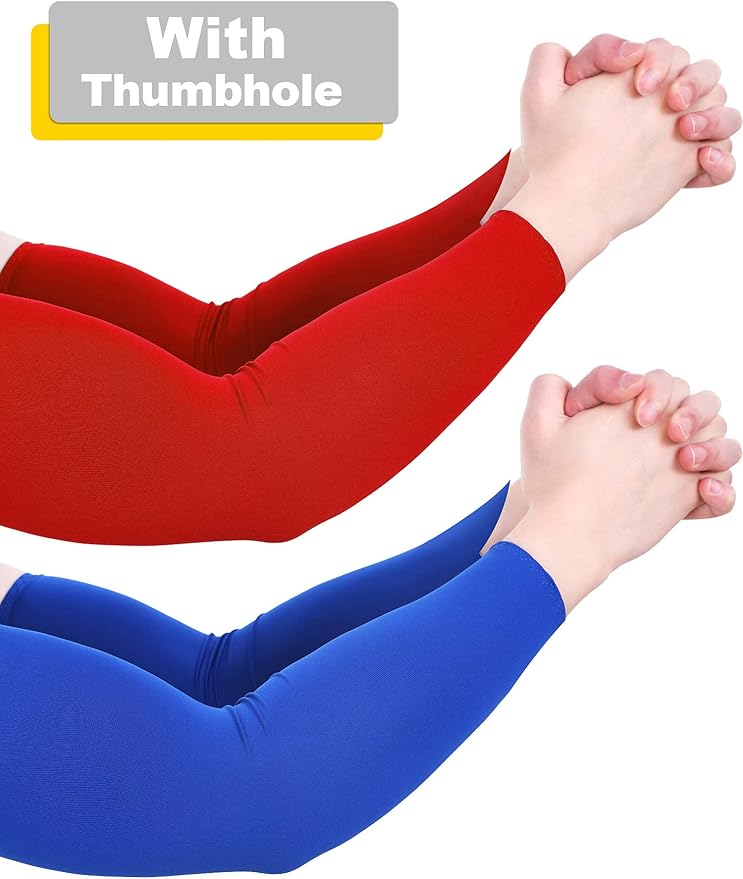 Bememo 12 Pairs Unisex UV Protection Sleeves Long Arm Cooling Cover Sleeves
