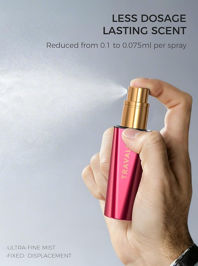 Travalo OBSCULA Ultimate Bottom-Fill Perfume Atomizer with HD Spray - 5ml Leakproof Travel Bottle, Refillable Portable Fragrance Dispenser for Her & Him (OBSCURA, RED)