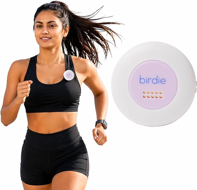She's Birdie - The Original Personal Safety Alarm Disc for Bikes, Hikes, and Late Nights - Loud Siren, LED Light for Extra Visibility, Rechargeable, Handsfree, Lightweight, Water Resistant (Lavender)