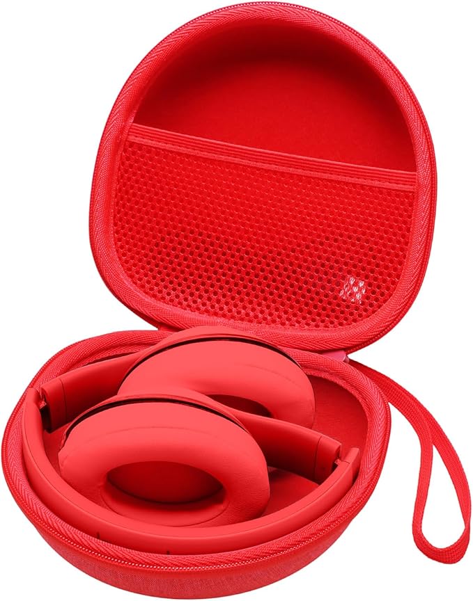 Headphone Headset Case for Beats/JBL/JLab/TOZO/BERIBES/Picun/KVIDIO Noise Cancelling Over-Ear Foldable Headphone (Red)
