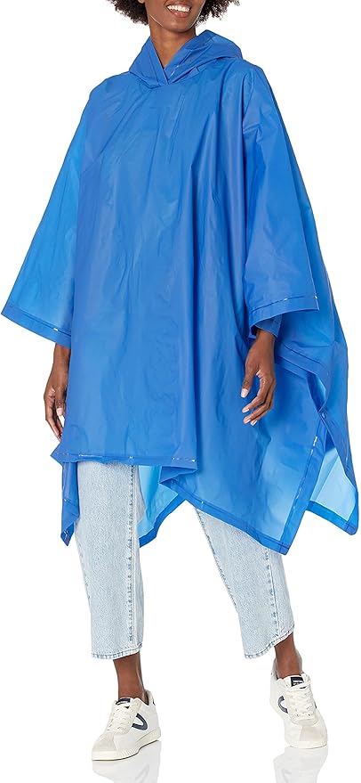 totes Adult Packable Lightweight Adjustable Rain Poncho