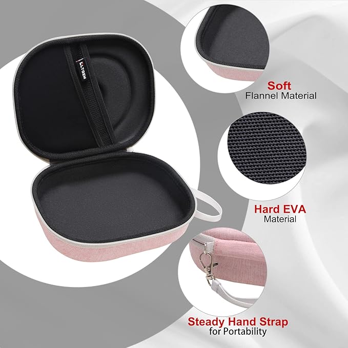 LTGEM Case Compatible with JBL Tune 510BT / Junior 320BT / Junior 320 / 770NC / 720BT / 520BT / 520C / 670NC, for JBL Live 770NC / 670NC / 680NC / 780NC Headphones, Pink+Black