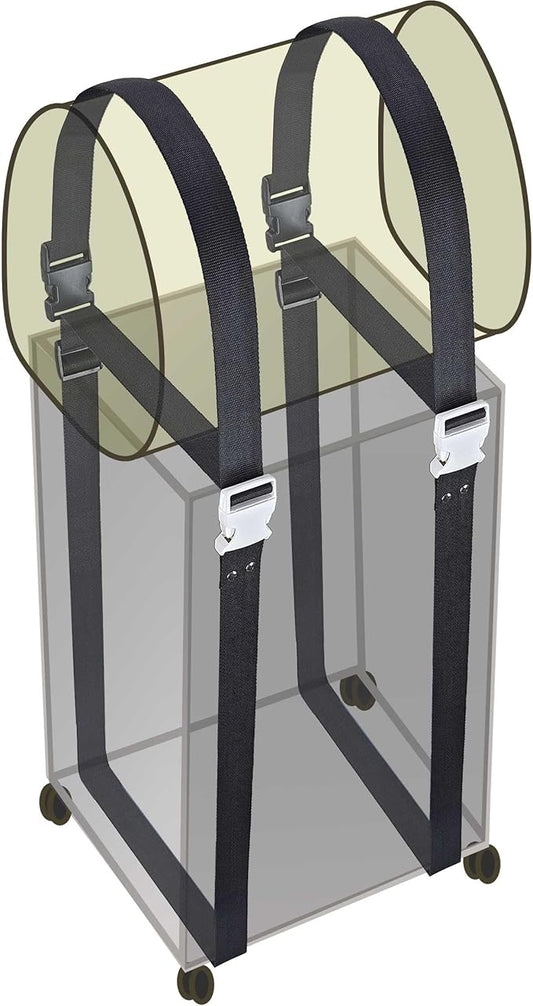 Multi-Purpose Luggage Straps, Carry On Strap for Add a Bag to Suitcase, Travel Belt Use for Securing Suitcase and Connect Two Suitcase, Black 2 Pack