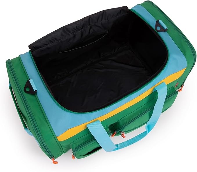 Large Kids Duffle Bag for Travel, Overnight, or Weekender, 22" inch (Green Yellow)