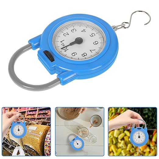 LIFKOME Mini Portable Digital Hanging Scale with Hook, High Accuracy Electronic Handheld Fish and Luggage Weight Scale for Travel and Home Use, Blue