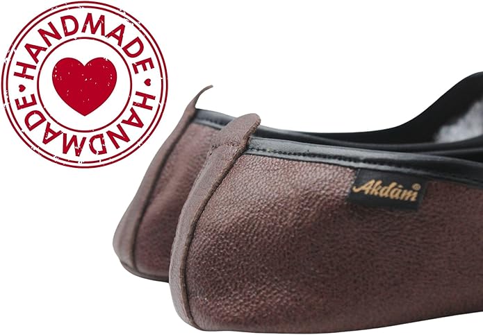Womens Indoor Leather Slippers Traditional Babouche House Shoes Barefoot Moccasin
