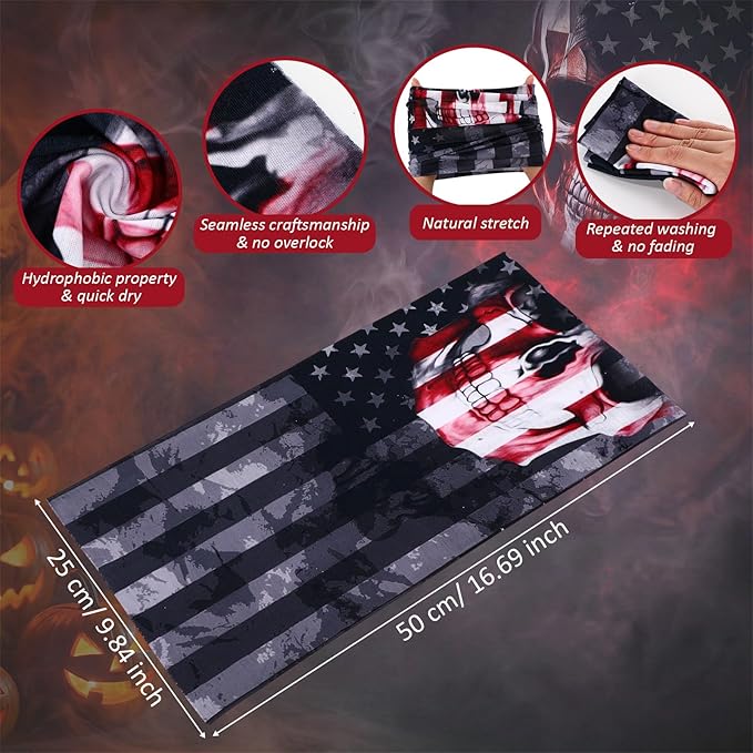 Tarpop 12/30 Pcs Neck Gaiters Scarf Elastic Wrap Headband Sweat Absorbing Bandana for Women Men Sports Yoga Running