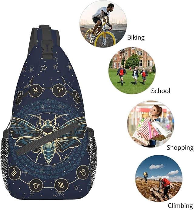 Sling Backpack Unisex Crossbody Chest Bag Shoulder Chest Bag For Women Men Hiking Travel