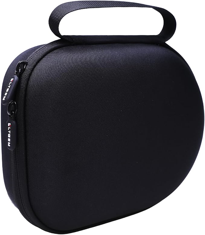 Headphone Headset Case Compatible with Audio-Technica ATH-M20x/JBL/Raycon/Soundcore Anker/Sony/Beats/JLab/TOZO/Logitech/BERIBES/KVIDIO Headphones, Large Headphone Case Hard Shell(Black+Pink)