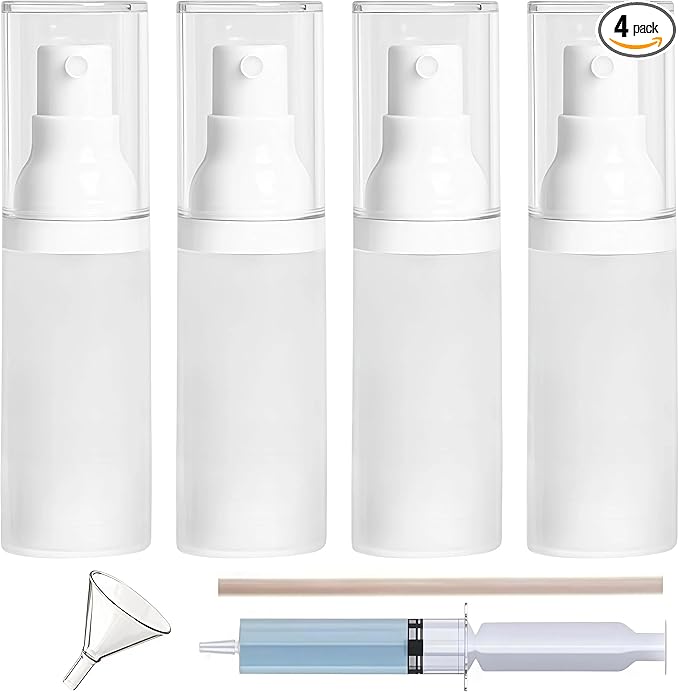 360° Angle Work - Small Spray Bottle | 1oz/30ml - Mini Spray Bottle - TSA Approved Travel Bottles | Portable Refillable Leak Proof | For Perfume Toner Hair spray Facial Moisturizing | 1oz/30ml-Pack 4