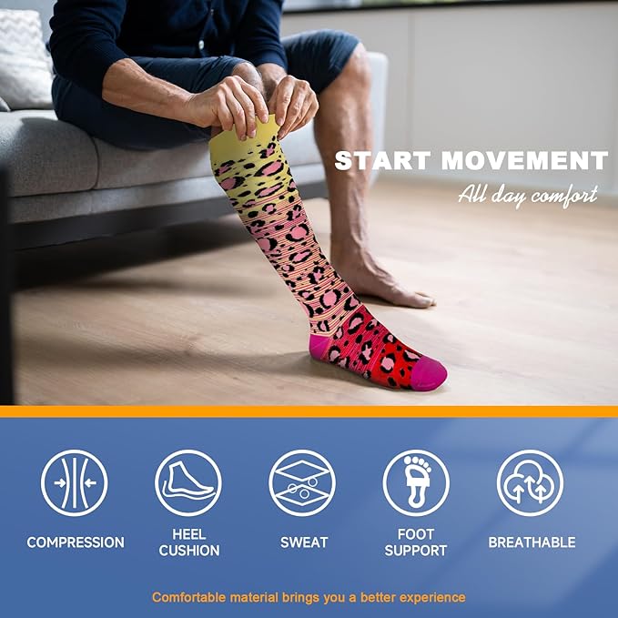 bropite Compression Socks for Women & Men Circulation-Support Knee High Socks 20-30 mmhg-Best for Running,Medical,Nurse,Travel