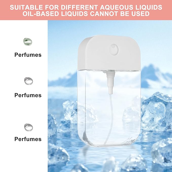 Refillable Hand Sanitizer Spray Bottle Keychain - 1oz / 50ml Leakproof Empty Spray Bottle with Silicone Case, Funnel & Clip,Portable Mini Travel Sanitizer Holder for Purse, Pocket, Gym Bag