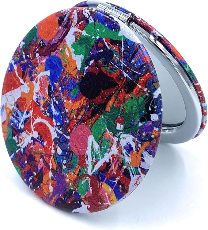 Handheld Mirror Compact Bulk Compact Mirrors for Purses Foldable Set for Lipsticks Pocket Size Hand Mirror Folding Art Gift for Mom