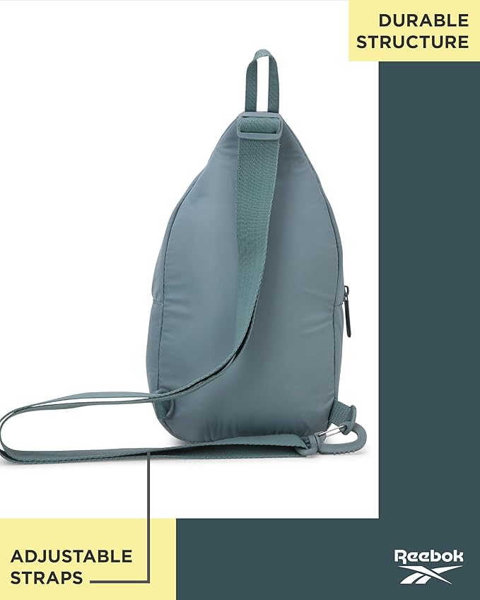 Reebok Unisex Crossbody Bag - Convertible Compact Durable Cross Body Bag for Women and Men - Gym and Travel Essentials, Size One Size, Thea II Trellis