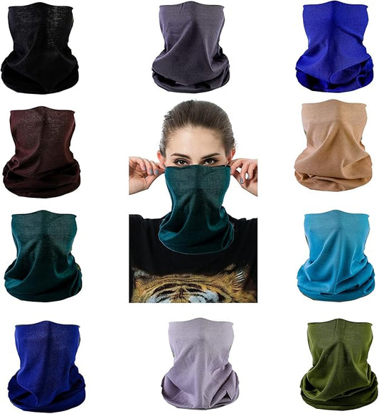 Neck Gaiter Masks Tube Scarf,Seamless Bandanas Buffs Gators,Ourdoor Face Mask Face Covering Multi Headwear