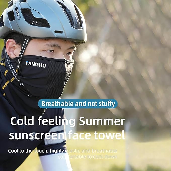 Summer UV Sun Protection Neck Gaiter for Men Women Cooling Breathable Face Mask Cover for Cycling Hiking
