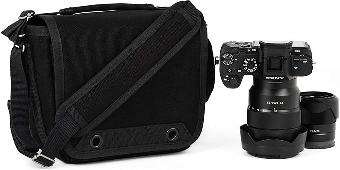 Think Tank Retrospective 4 V2.0 Canvas Shoulder Bag for Mirrorless or Standard DSLR Cameras and Photo Accessories - Black - X-Small