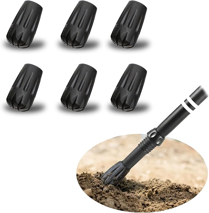 TREKOLOGY Trekking Pole Tips - Walking Sticks Replacement Tip Protectors - 11mm Hole Diameter - Fit Most Standard Hiking Poles