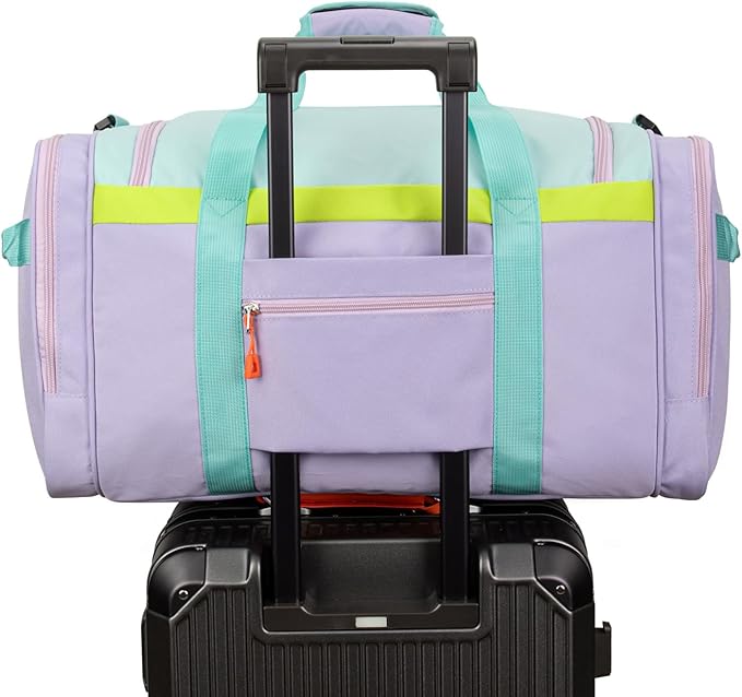 Large Kids Duffle Bag for Travel, Overnight, or Weekender, 22" inch (Light Green)