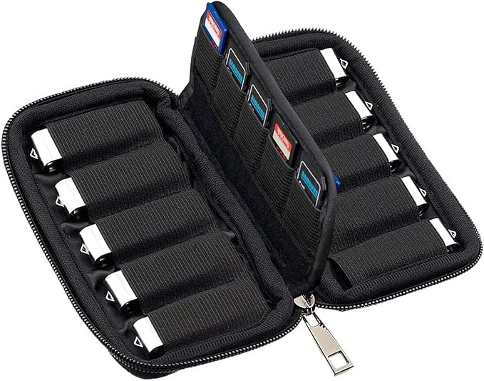 USB Flash Drive Case 20 Slots with Labels TATMOHIK USB Storage Case Thumb Drive Holder case USB Organizer Storage Bag Electronic Accessories Organizer for 10 Memory Cards and 10 USB Memory Sticks