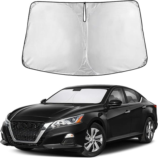 Autovir Windshield Sun Shade Fit for 2019-2024 2025 2026 Nissan Altima Sunshade, Front Car Window Shades Sun Visor, Blocks UV Rays & Heat, Car Accessories