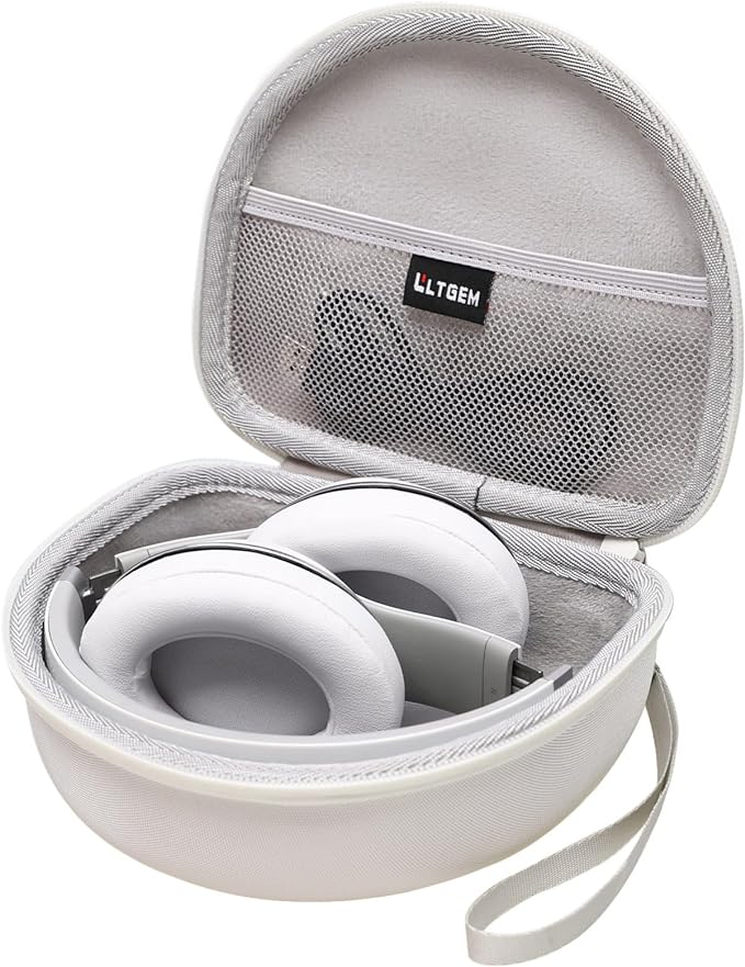 Headphone Case Compatible with Beats Studio Pro/Solo 4 / Studio 3 / Solo 3 / Picun B8 / BERIBES/JLab JBuds Lux ANC Wireless Bluetooth Noise Cancelling Headphones, White(Case Only)