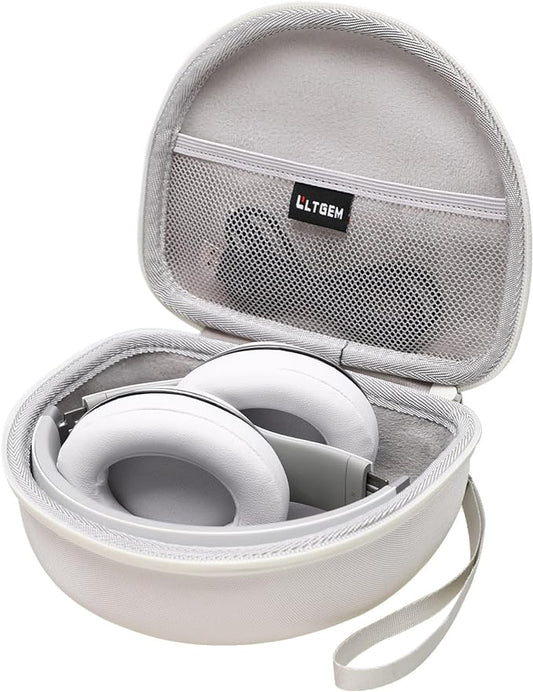Headphone Case Compatible with Beats Studio Pro/Solo 4 / Studio 3 / Solo 3 / Picun B8 / BERIBES/JLab JBuds Lux ANC Wireless Bluetooth Noise Cancelling Headphones, White(Case Only)