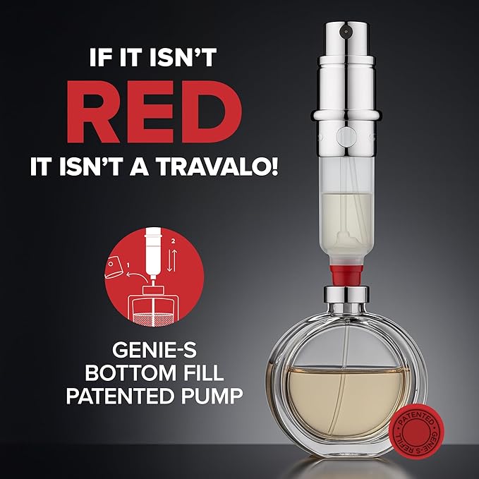 Travalo Classic HD Perfume Atomizer - Leak-Proof and TSA Approved for Air Travel - Reusable, Airtight, Easy-Fill Mini Pump Sprayer - Lightweight, Elegant Design w/Volume Window - Brown 0.17oz