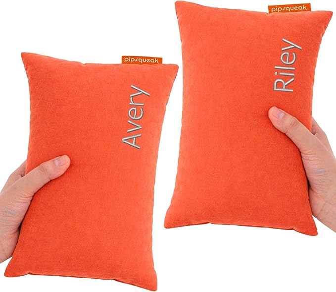 Pipsqueak Microfiber Pillow - Small, Mini, Tiny - 11 x 7 in - Perfect for Travel, Cars, Airplanes, Camping, Dogs, Toddlers, Kids, Lumbar, Knees and Neck - Ages 2 Yrs and Up