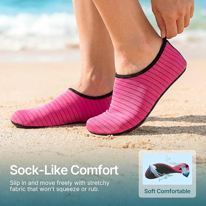 Water Shoes for Women Men Quick-Dry Aqua Socks Swim Beach Outfits Barefoot Yoga Exercise Wear Sport Accessories Pool Camping Must Haves River Hiking Adult Youth Size