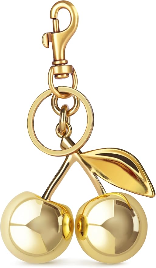 OVRUNS Cherry Bag Charm Cute Cherry Accessories Sparkling Purse Charms for Women
