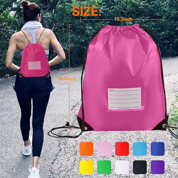 CODOBON 20 Pack Drawstring Bags,Bulk Draw String Backpack, DIY Gym Sports Cinch Bag Sackpack for Women Men