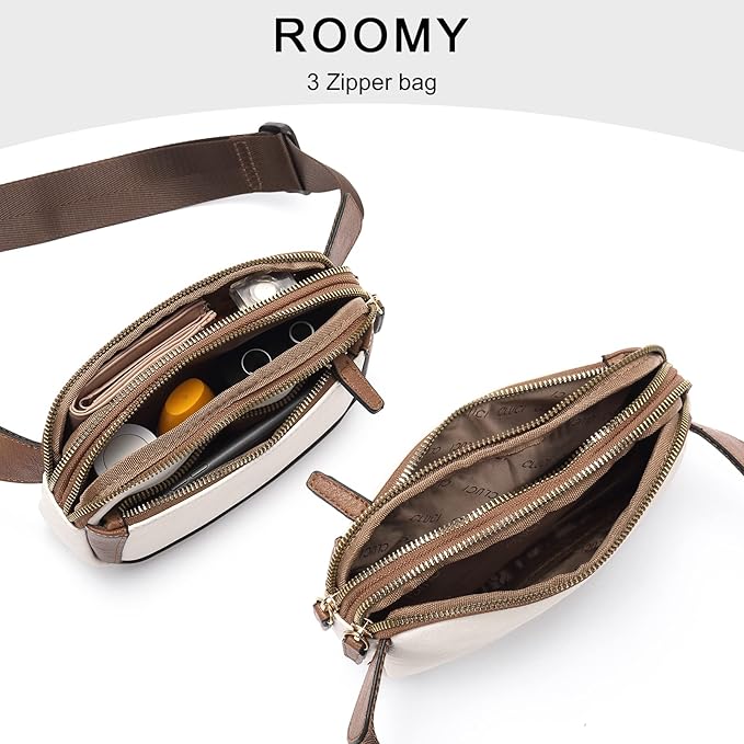 CLUCI Fanny Packs for Women Cross body, Belt Bag for Women, Mini Everywhere Crossbody Waist Bag Adjustable Strap, Vegan Leather Women's Fanny Pack