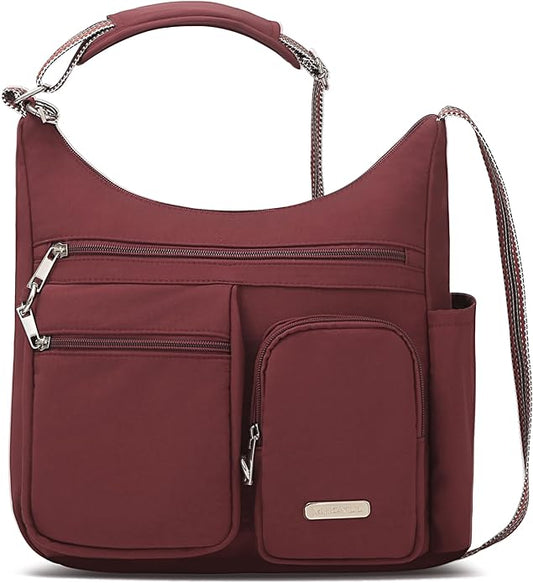 MHCNLL Anti Theft Crossbody Bag for Women, Lightweight Travel Purse, Waterproof Nylon Multi-Pocket Everyday Shoulder Handbag