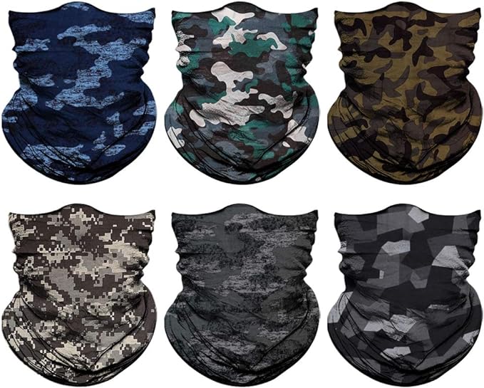 Venswell Neck Gaiter Face Mask Men Women,Seamless Bandana Rave Face Cover Scarf Mask,Balaclava,Headband, Head Wrap,Headwear
