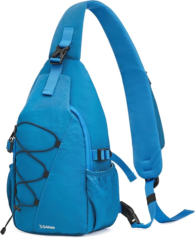 G4Free Sling Bag for Men Women, RFID Blocking Crossbody Bags, Hiking Daypacks Small Sling Backpack Chest Shoulder Bag Travel - Navy Blue