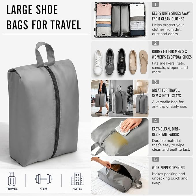 Veken 8 Set Packing Cubes for Travel Essentials, Suitcase Organizer Bags in 4 Sizes, Carry-On Luggage Accessories with Large Laundry & Hanging Toiletry Bag, Must-Have for Airplane, Road Trip & Camping
