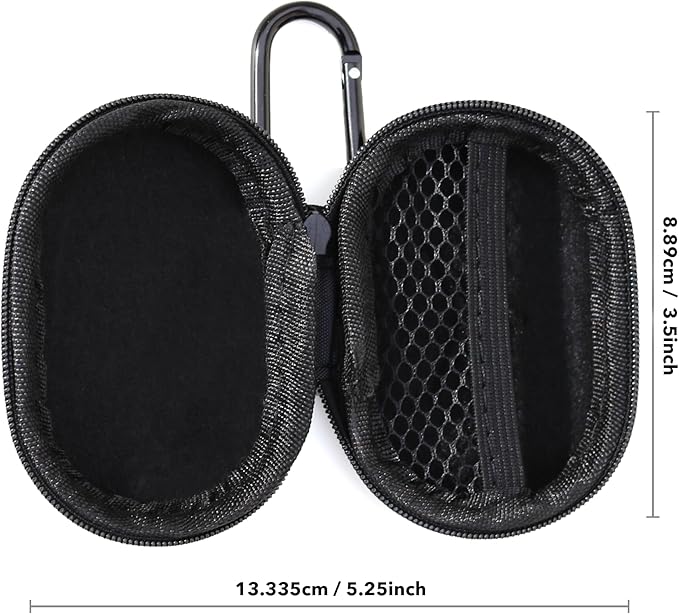 Decibullz - Zipper Headphones Carrying Case, Perfect for Earphones and Earplugs (Black)