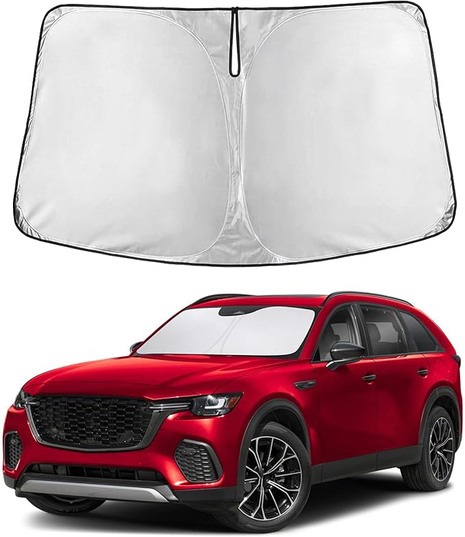 Autovir Windshield Sun Shade Fit for 2016-2024 2025 2026 Mazda CX-9 Sunshade, Front Car Window Shades Sun Visor, Blocks UV Rays & Heat, Car Accessories
