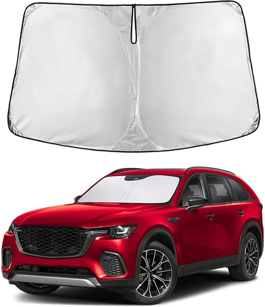 Autovir Windshield Sun Shade Fit for 2016-2024 2025 2026 Mazda CX-9 Sunshade, Front Car Window Shades Sun Visor, Blocks UV Rays & Heat, Car Accessories