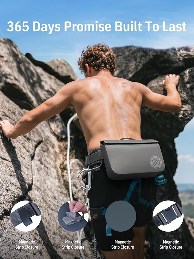 niphean IPX7 Waterproof Fanny Pack with Magnetic One-Hand Closure, Durable Waterproof Dry Bag, for Kayaking, Paddle Boarding, Beach Cruise Essentials, 2.5L Phone Pouch Dry Bags for Men Women