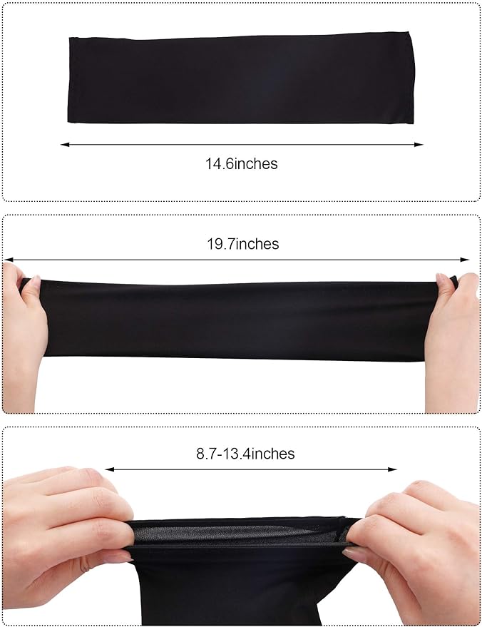Boao 10 Pairs UV Arm Sleeve for Men Women Cooling Tattoo Cover up Compression Sun Protection Sleeves for Outdoor Activities