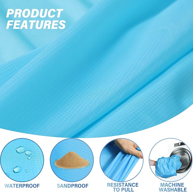 Famstar Beach Blanket Oversized Extra Large 78"X81"/10'X9',Waterproof Sandproof Beach Blanket 2-8 Adults Lightweight Durable for Travel Camping Hiking Picnic