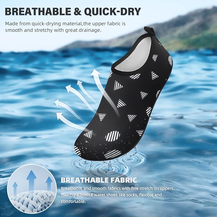 Water Shoes for Women Men Quick-Dry Aqua Socks Swim Beach Outfits Barefoot Yoga Exercise Wear Sport Accessories Pool Camping Must Haves River Hiking Adult Youth Size