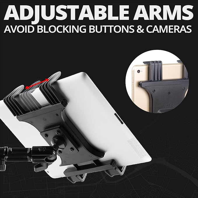 Tackform Industrial Metal Drill Base Tablet Mount [Enduro Series] - iPad Holder for Wall or Truck. ELD Mount | Compatible with iPad mini, IPad Pro 12.9, Galaxy S, Surface Pro & Switch