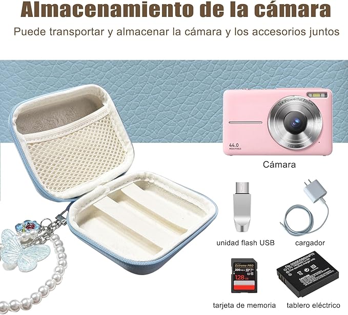 STARGAZ Digital Camera Case,suitable for camera case small such as CAMKORY/KODAK PIXPRO FZ45/FZ55/Canon PowerShot ELPH/HS,Leica,etc.Compact digital camera bag, can also store such as SD cards (Blue)