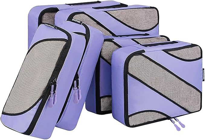 BAGAIL 6 Set Packing Cubes,Travel Luggage Packing Organizers