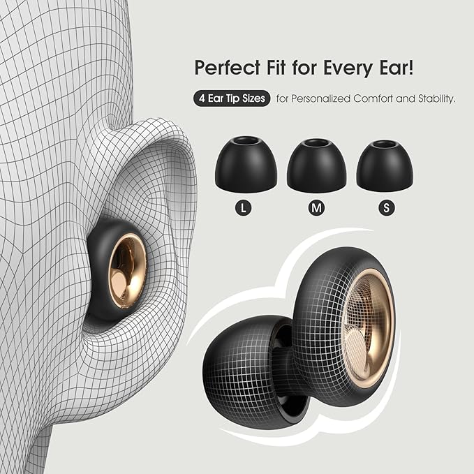 Ear Plugs for Sleeping, 45dB Silicone Ear Plugs for Noise Reduction, Reusable Sleeping Noise Cancelling Earplugs for Snoring, Concert & Shooting Ear Protection with 6 Eartips(Black)