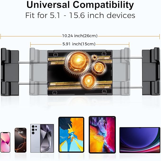 PLDHPRO iPad Holder for Car CD Slot, Adjustable Tablet Mount Air Vent Stand Compatible with 5.5'' -14.6'' Phone, iPad mini/Air/Pro, Galaxy Tab, Z Fold, Vehicle GPS Navigation Accessories